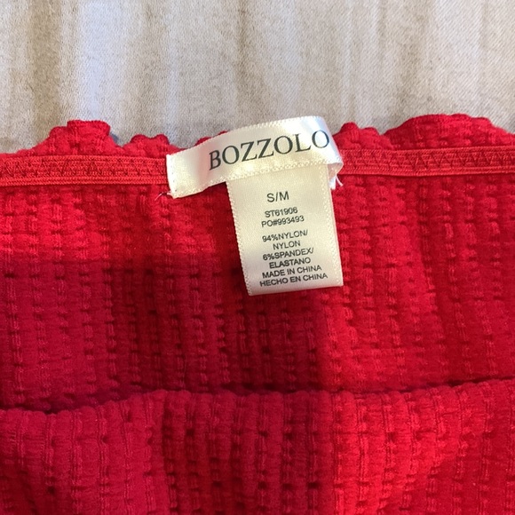 Red Ruffle Tube Top - Picture 2 of 2